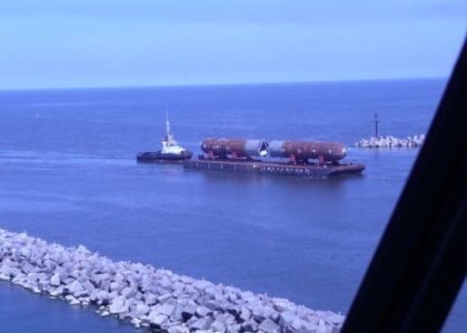 Перевозка реакторов из Клайпедского морского порта на предприятие AB «Mažeikių nafta»